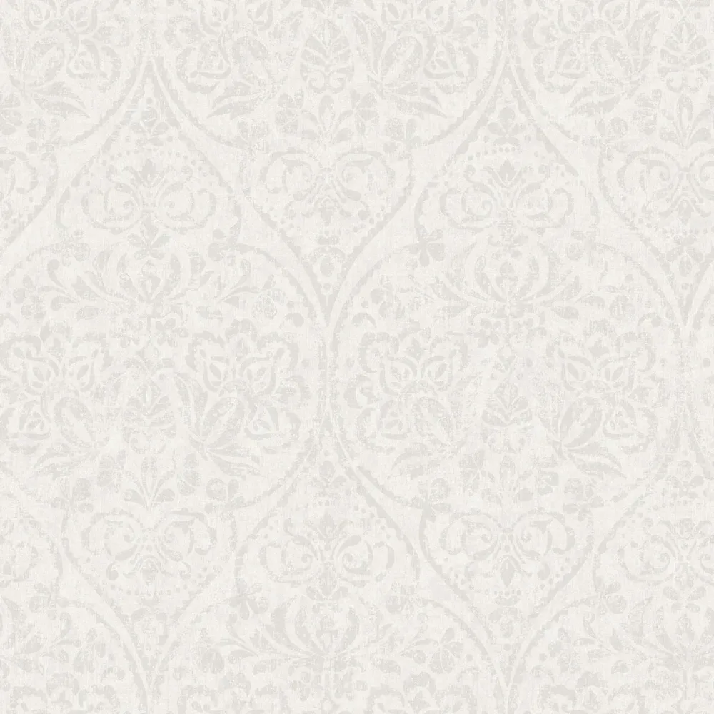 Tapeta flizelinowa papierowa w medaliony HIDDEN MEDALLION szarobeżowy