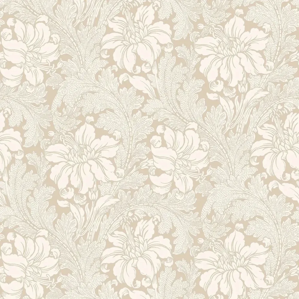 Tapeta flizelinowa papierowa z roślinnym wzorem ACANTHUS beżowy