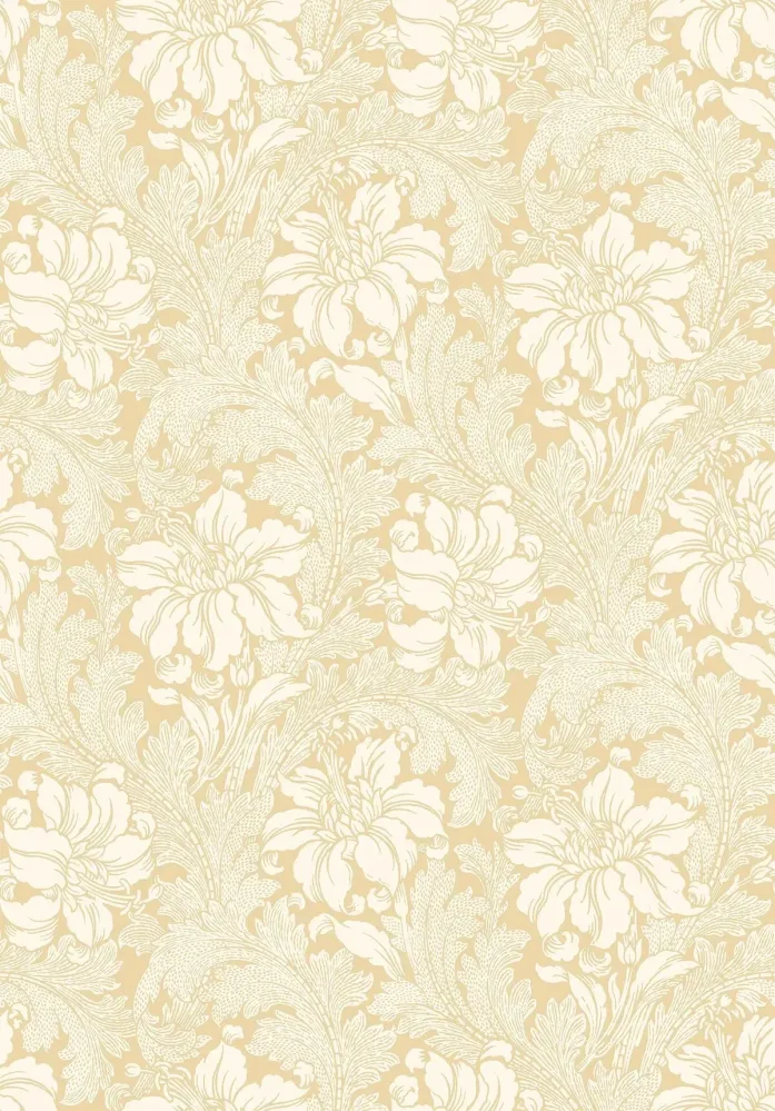 Tapeta flizelinowa papierowa z roślinnym wzorem ACANTHUS żółty