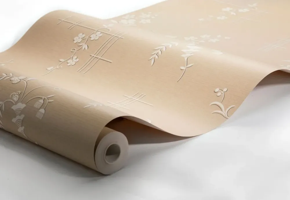 Tapeta flizelinowa papierowa z roślinnym wzorem ULRICEHAMN żółty
