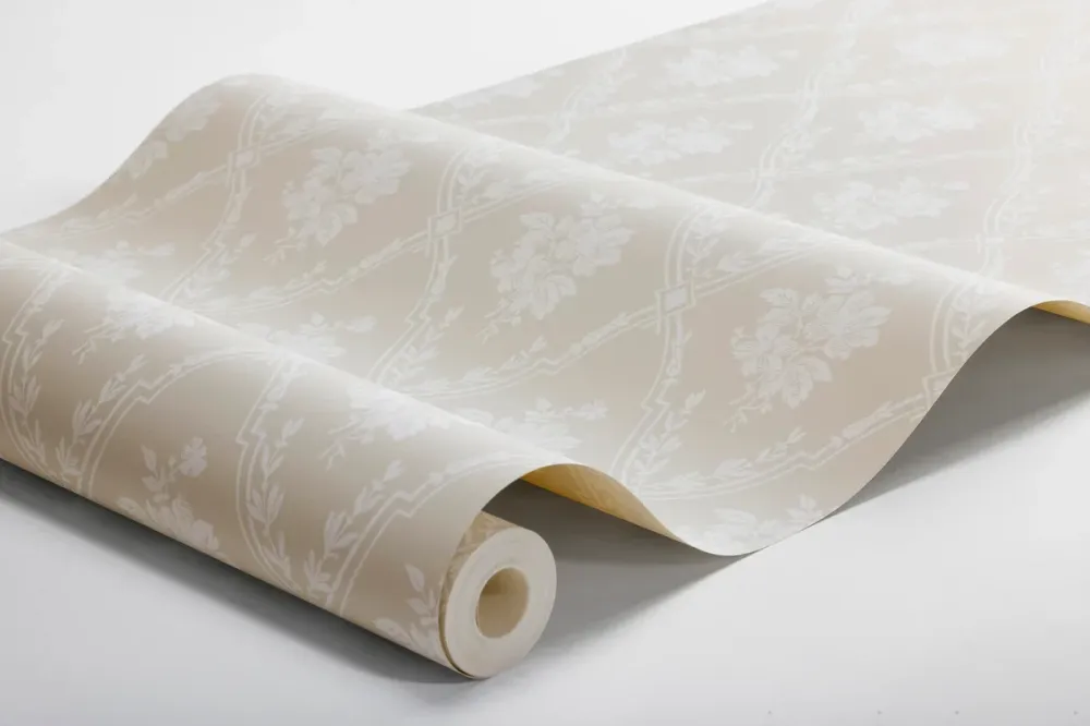 Tapeta flizelinowa papierowa z roślinnym wzorem VÄSTIGÅRN beżowy