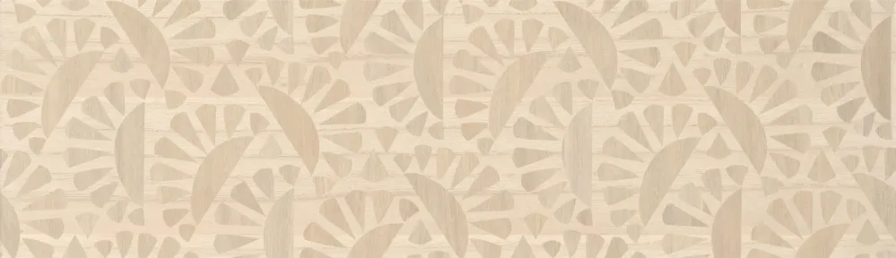 Tapeta fornirowana z geometrycznym wzorem WOODBLOCK BEETLE FLORA beżowy
