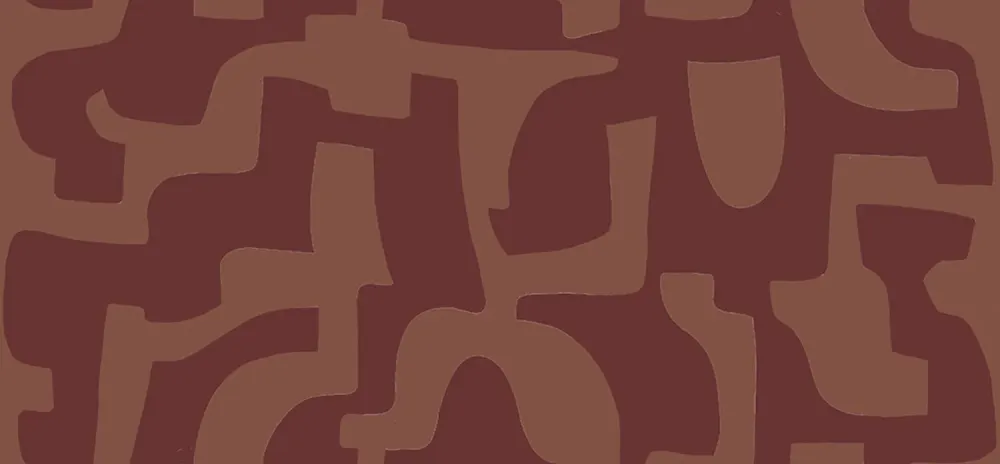Tapeta haftowana ze wzorem geometrycznym SONATE - ROUGE SIENNE BRULÉE czerwonobrązowy