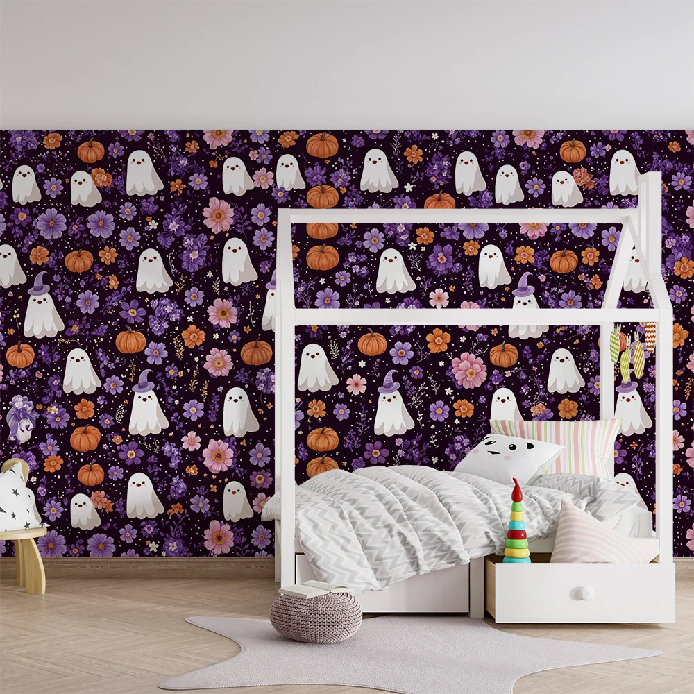 Tapeta Halloween | Dynie i Kwiatowe Duchy