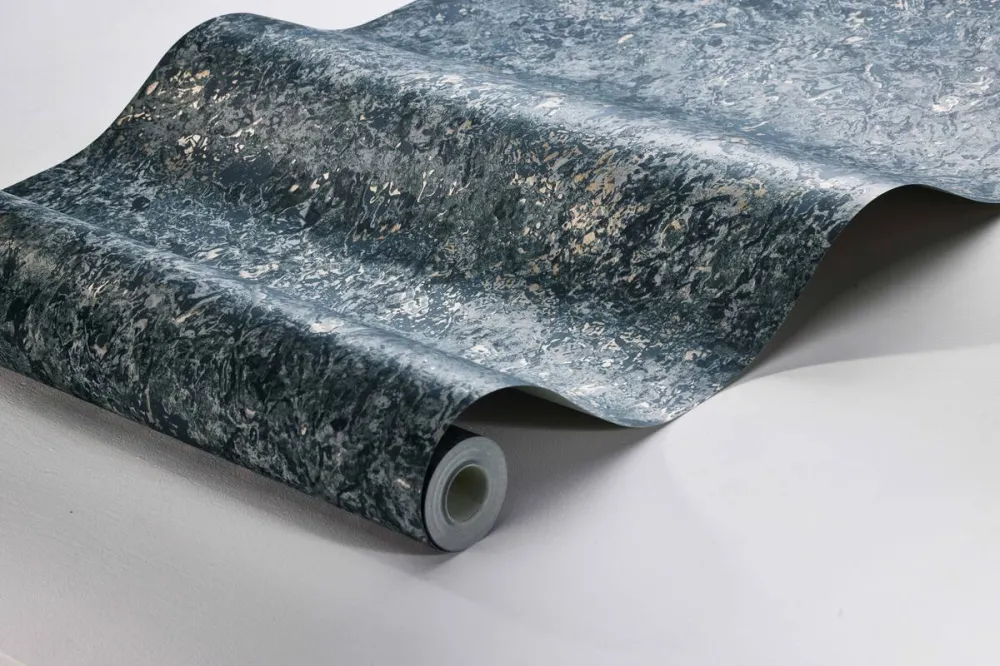 Tapeta imitująca marmur TRAVERTINE granatowy