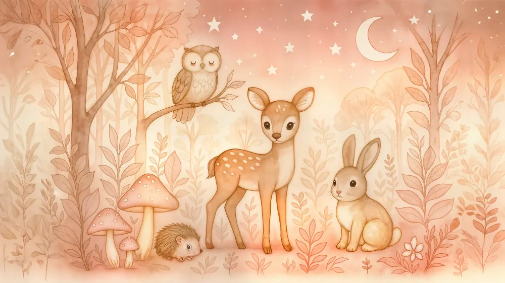 Tapeta leśna kraina | Zwierzęta i natura