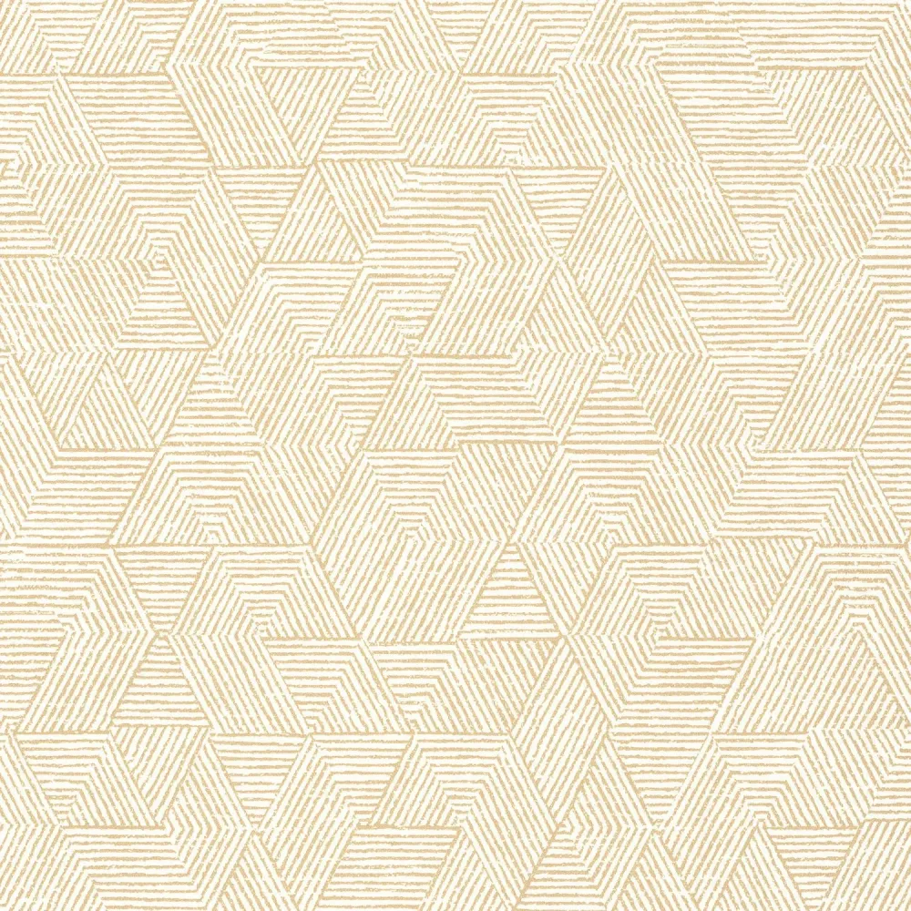 Tapeta z motywem geometrycznym JOSEF - IVOIRE kość słoniowa