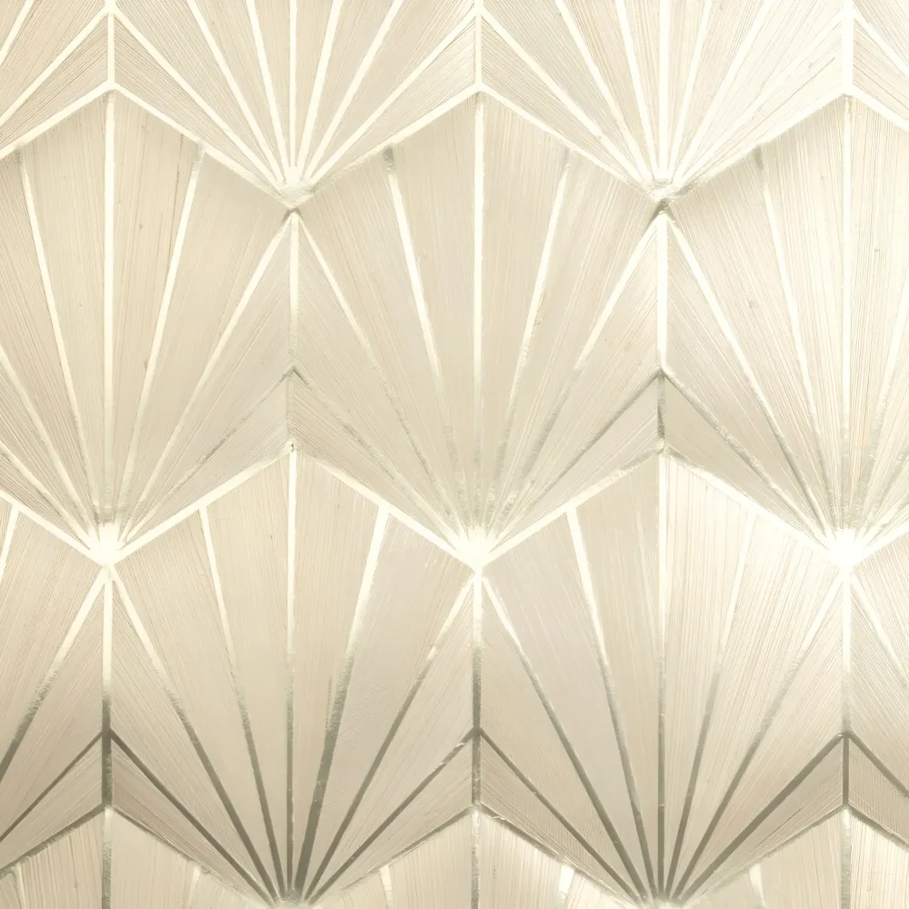 Tapeta naturalna metaliczna strukturalna art deco MAJESTÉ - BEIGE SABLE OR beżowy