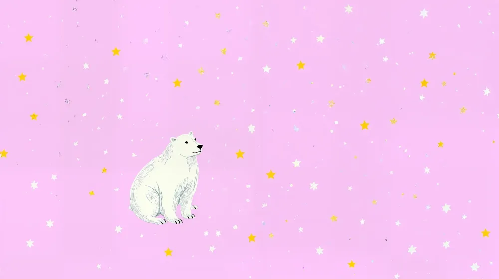 Tapeta z niedźwiedziem polarnym | Odrobina magicznej gwiazdkowej magii