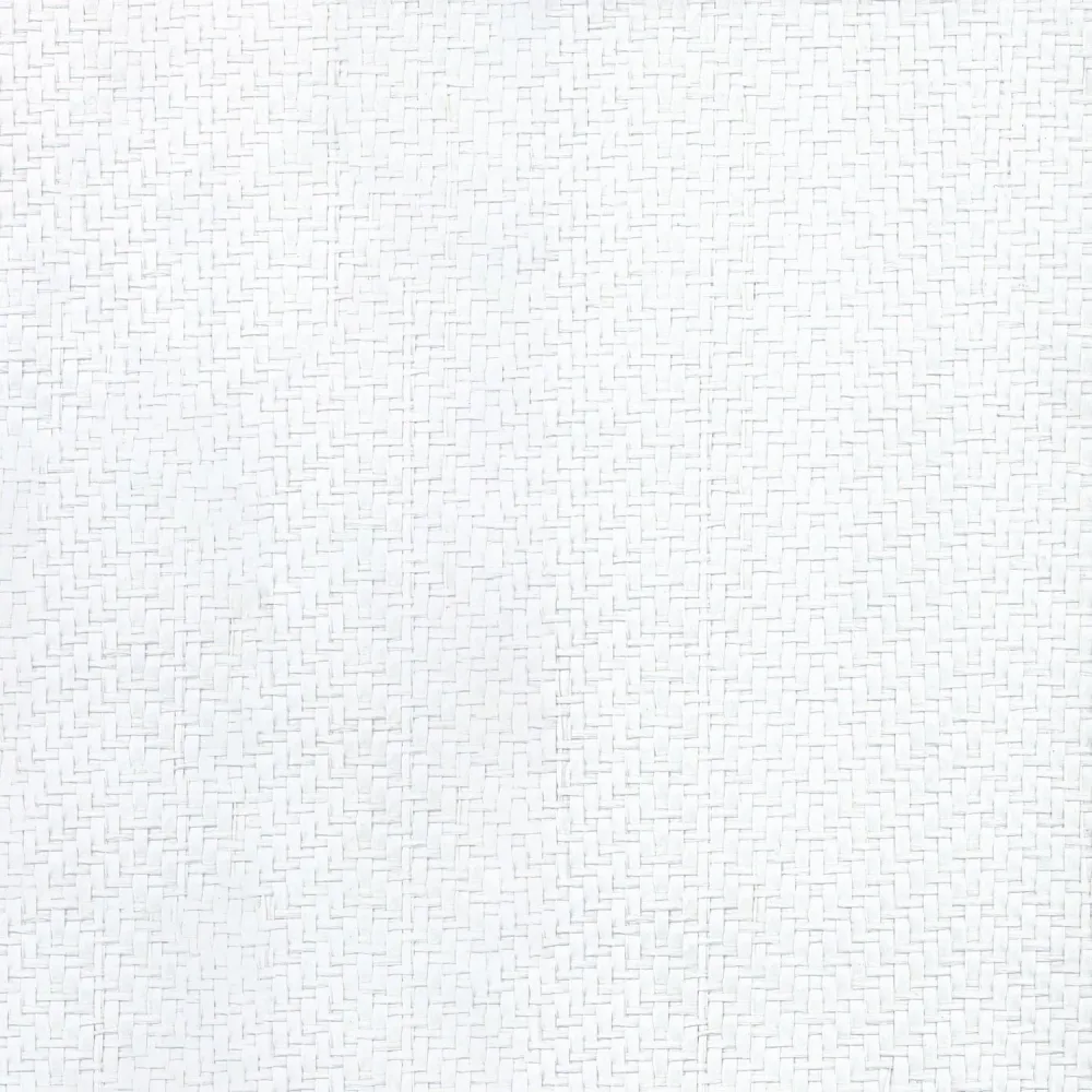 Tapeta papierowa strukturalna w jodełkę imitująca rafię KASANE - BLACK biały