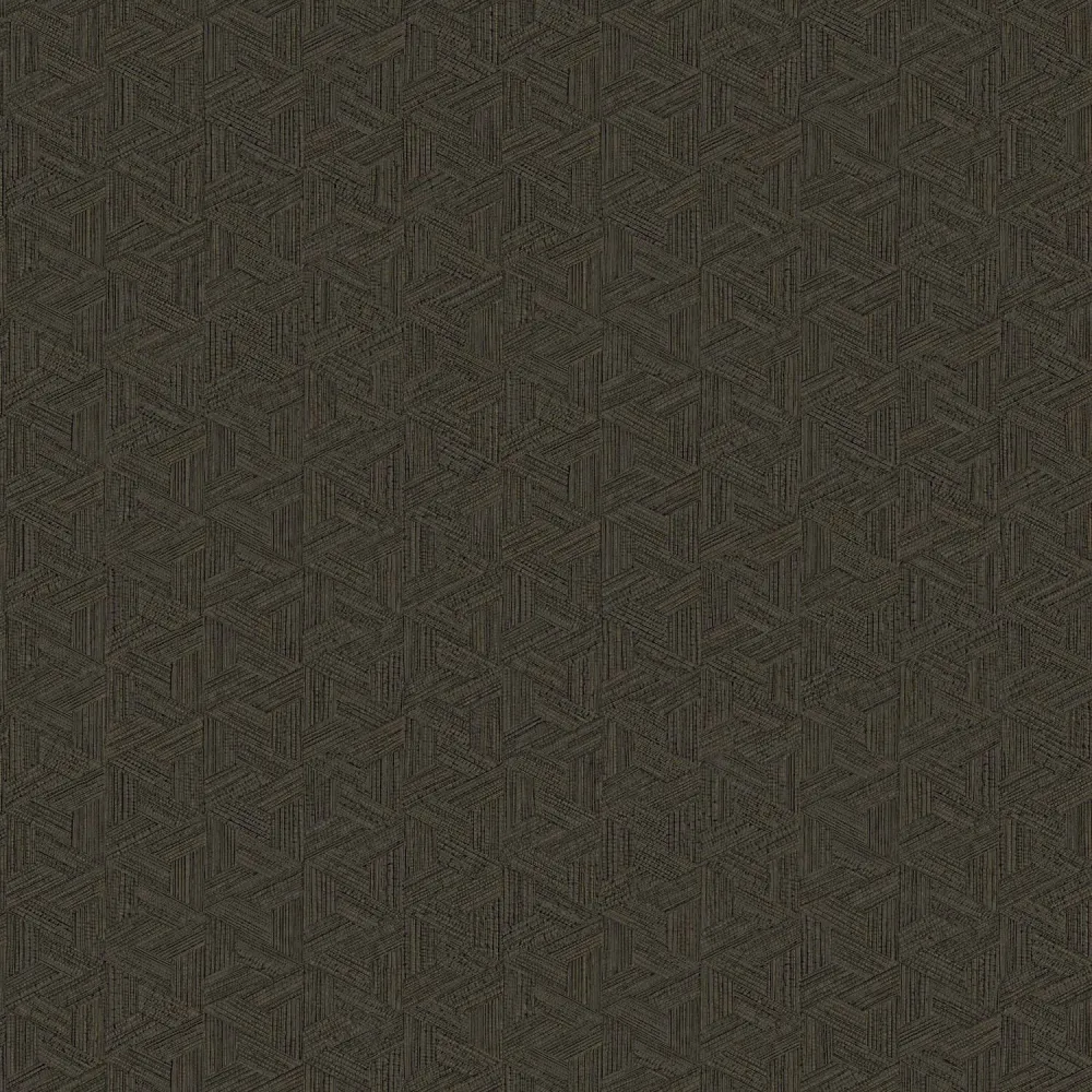 Tapeta strukturalna geometryczna inspirowana liśćmi bananowca LINDU - NOIR czarny