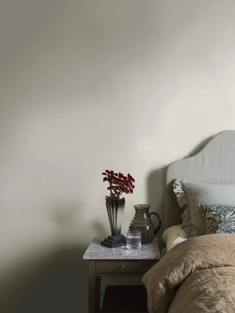 Tapeta strukturalna imitująca len LINEN - FLAX FIBER szarobeżowy