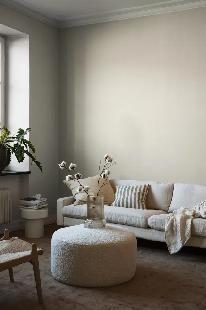 Tapeta strukturalna imitująca len LINEN - FLAX FIBER szarobeżowy