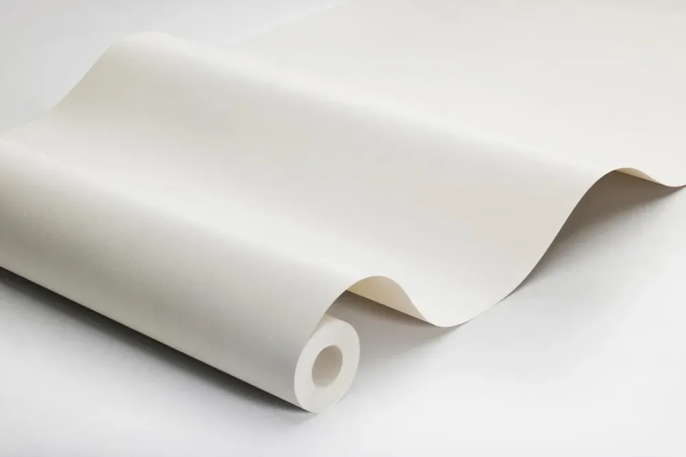 Tapeta strukturalna imitująca len LINEN - SOFT LINEN złamana biel