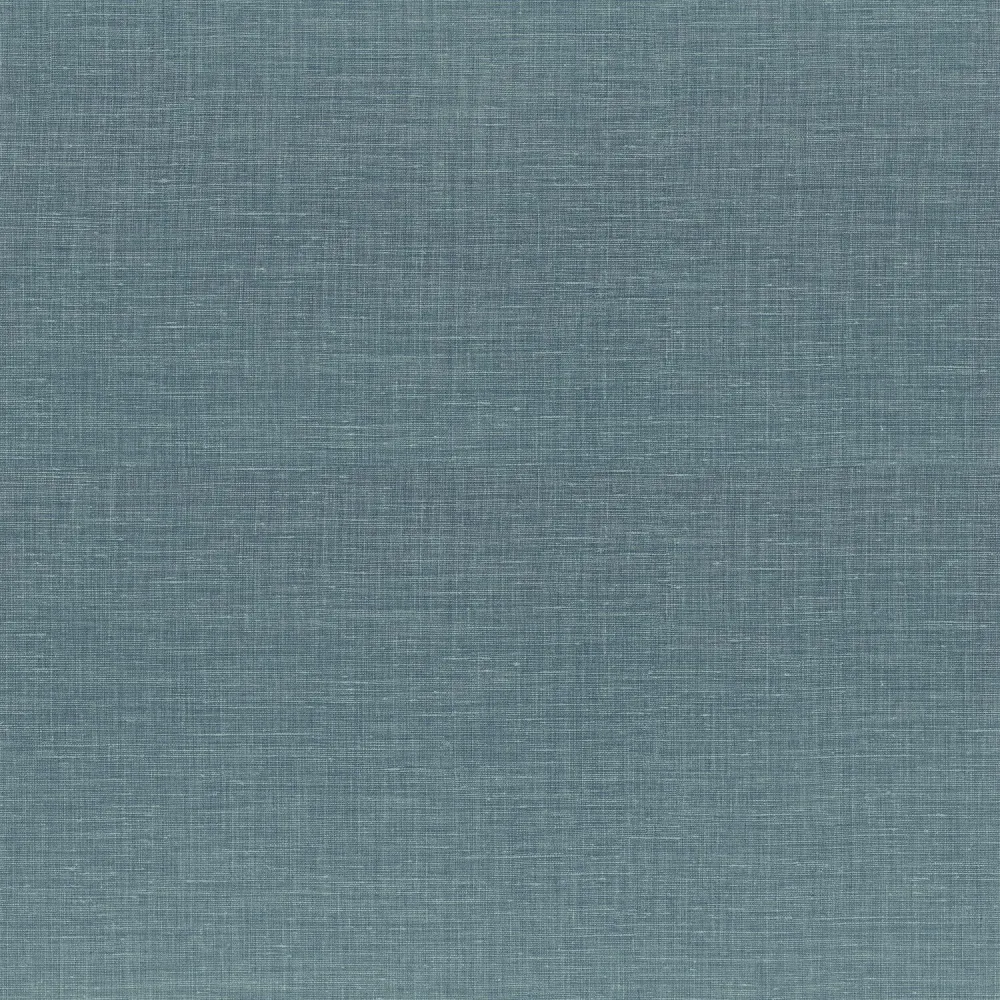 Tapeta strukturalna imitująca lniane płótno SHINOK - BLEU PERSAN zgaszony niebieski