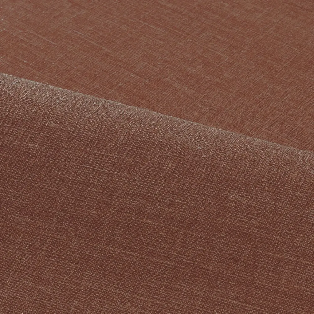 Tapeta strukturalna imitująca lniane płótno SHINOK - TERRACOTTA terakota