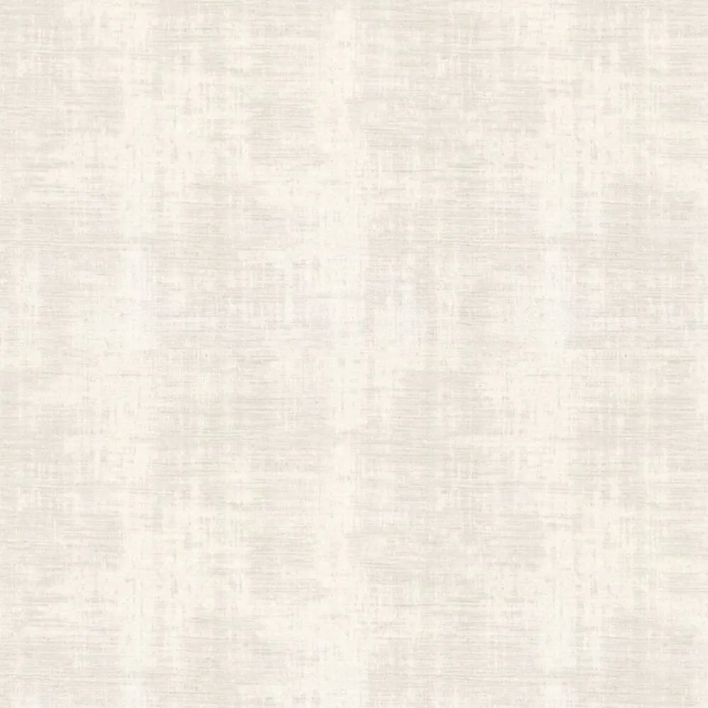 Tapeta strukturalna imitująca przetarte płótno JOHARA - BLANC OPTIQUE ciepł biel