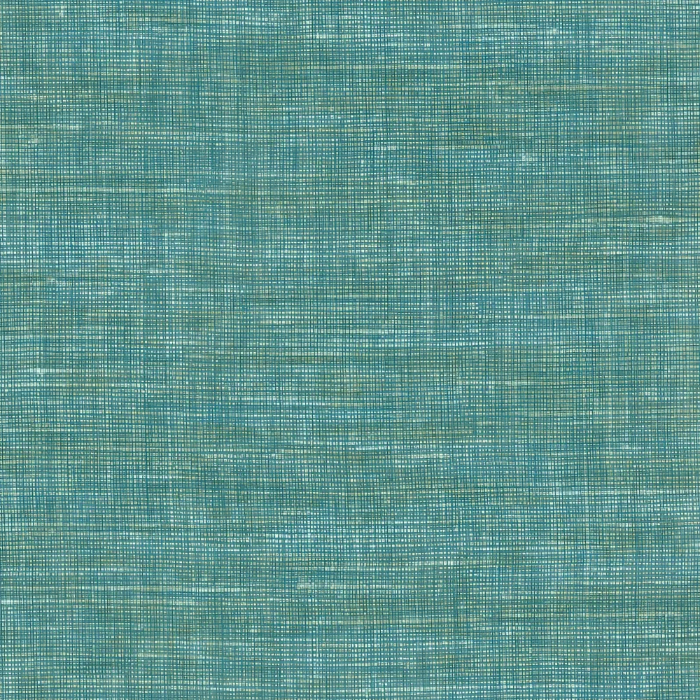 Tapeta strukturalna imitująca płótno LINUM - TURQUOISE turkusowy