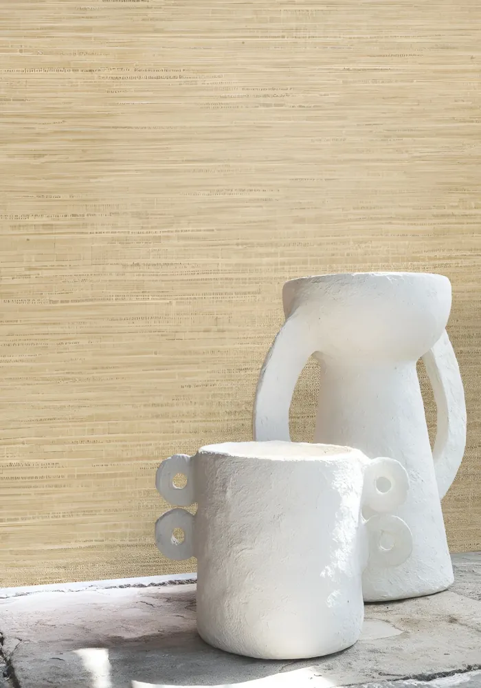 Tapeta strukturalna imitująca płótno OCCITAN - BEIGE beżowy