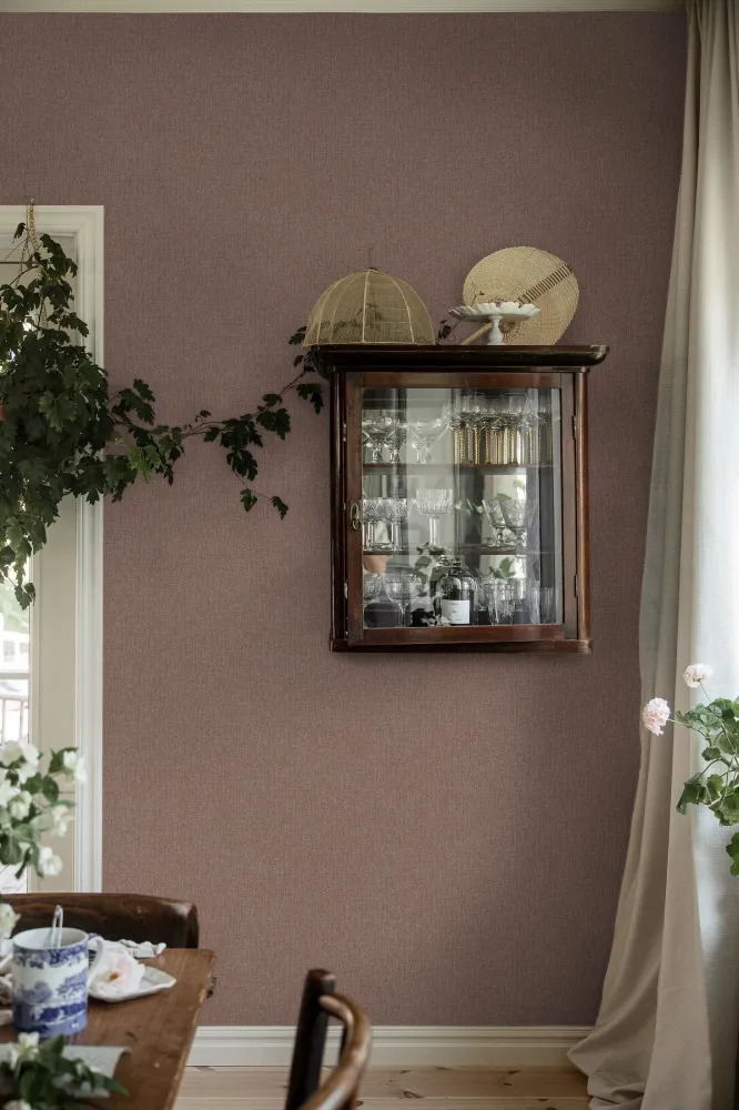 Tapeta strukturalna imitująca płótno WEAVER’S WALL brązowy
