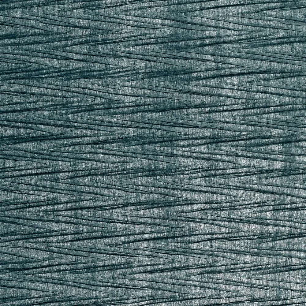 Tapeta tekstylna strukturalna metalizująca z motywem geometrycznym THÉIA turkusowy