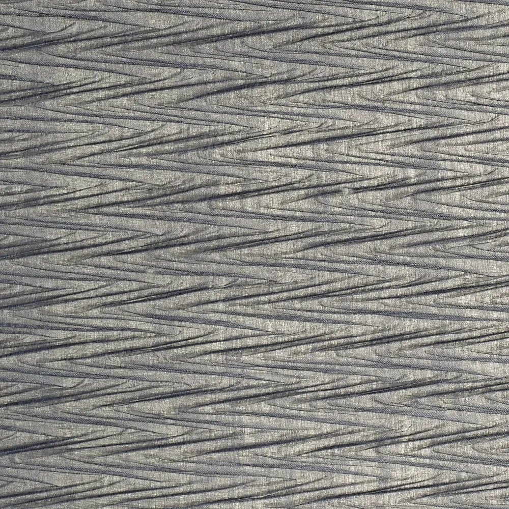 Tapeta tekstylna strukturalna metalizująca z motywem geometrycznym THÉIA antracytowy