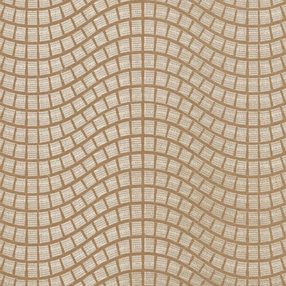 Tapeta z włókna roślinnego z geometrycznym wzorem ONSEN - BEIGE NATUREL beżowy