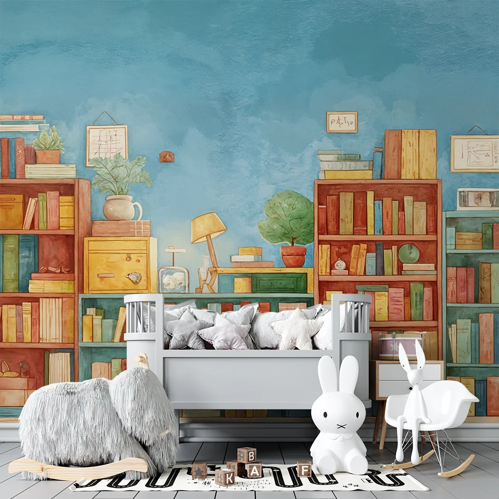 Tapety dla dzieci biblioteczne | Kolorowy i artystyczny design