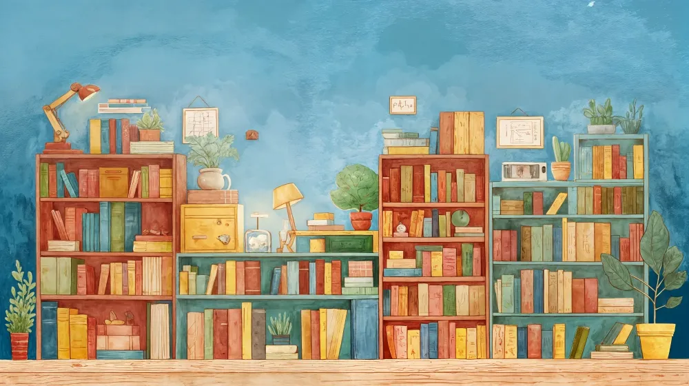 Tapety dla dzieci biblioteczne | Kolorowy i artystyczny design