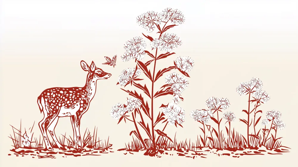 Tapety dla dzieci | Delikatna fauna i flora z jelonkiem