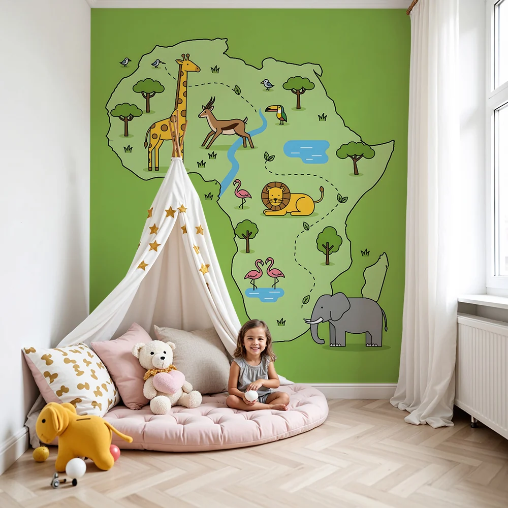 Tapety dla dzieci | Edukacyjna afrykańska safari