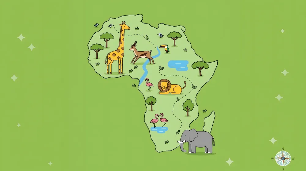 Tapety dla dzieci | Edukacyjna afrykańska safari