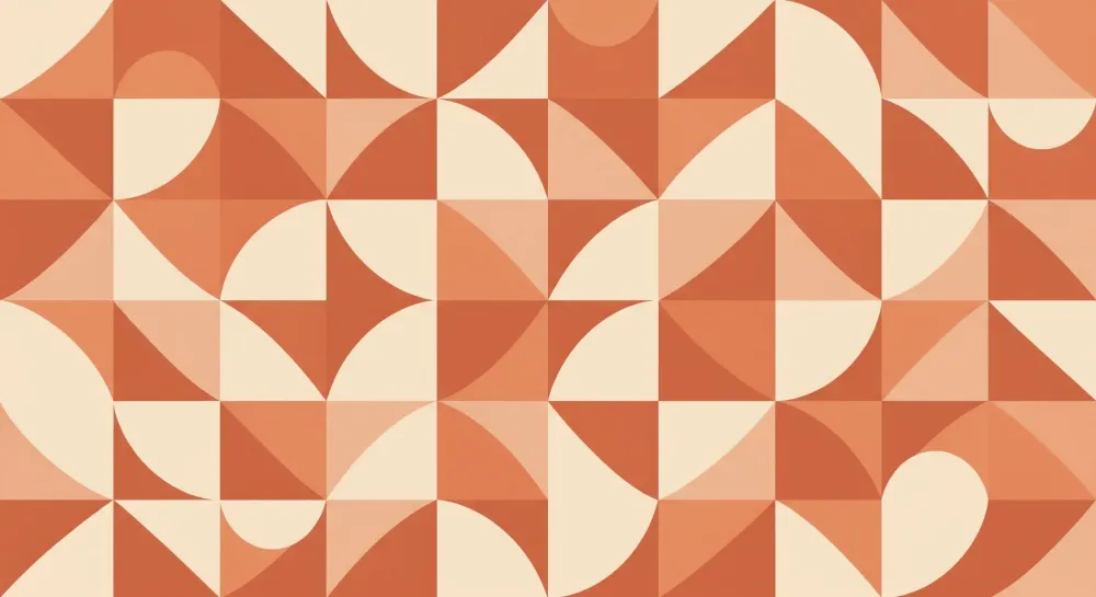 Tapety dla dzieci | Geometryczne wzory w kolorze terrakoty i kremu