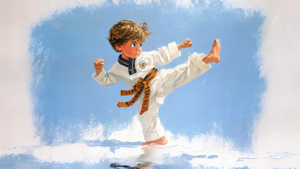 Tapety dla dzieci karate | Dynamizm i energia