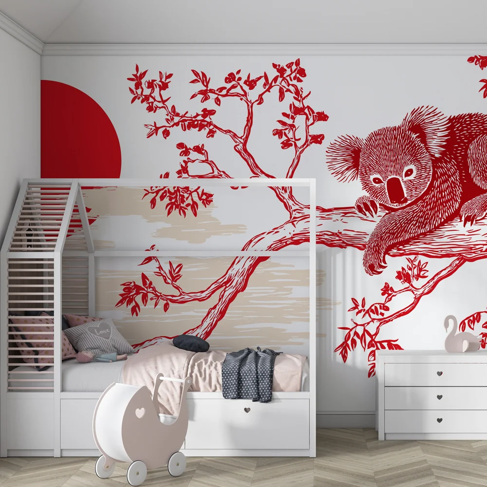 Tapety dla dzieci | Koala i zachód słońca