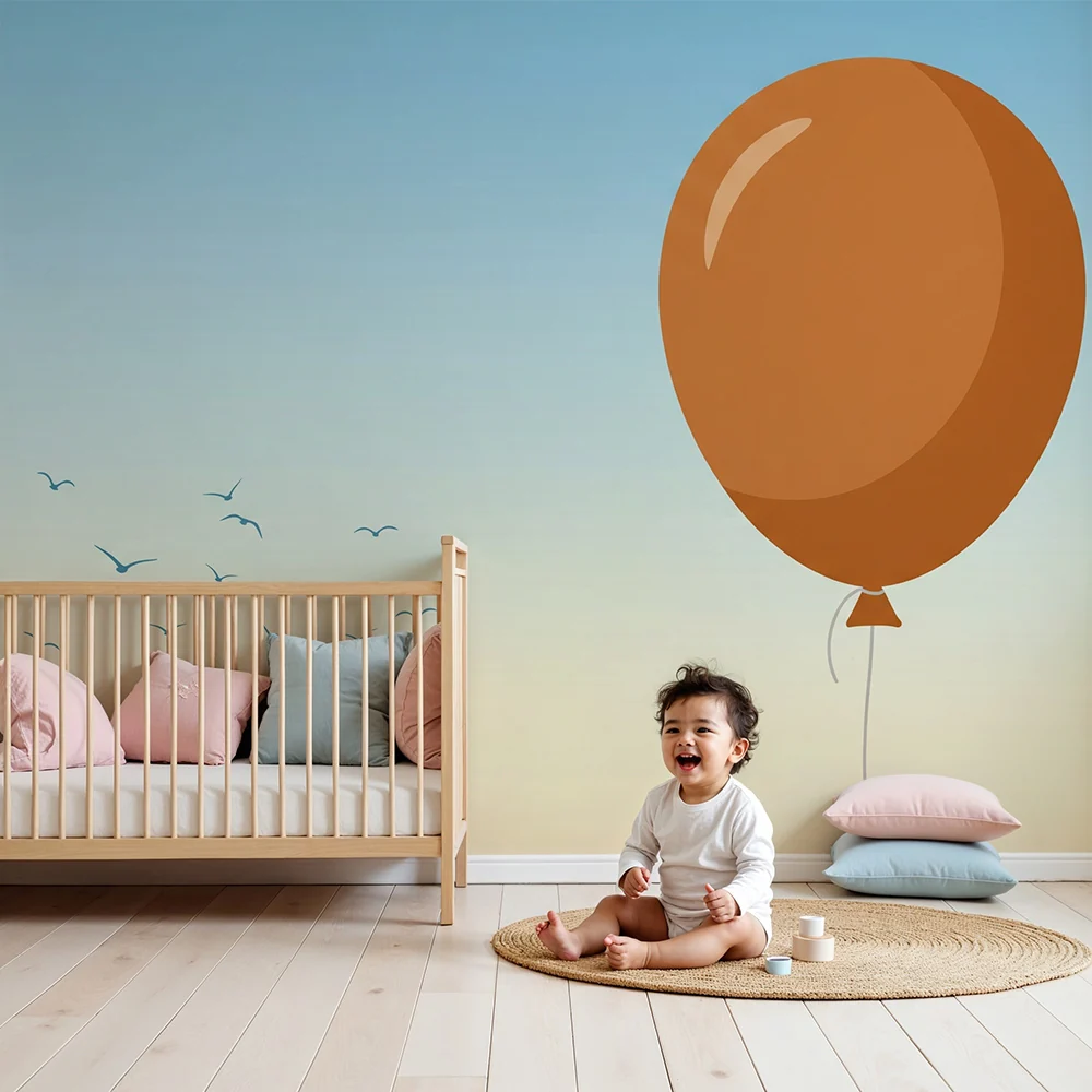 Tapety dla dzieci | Kolorowe balony unoszące się na spokojnym niebie