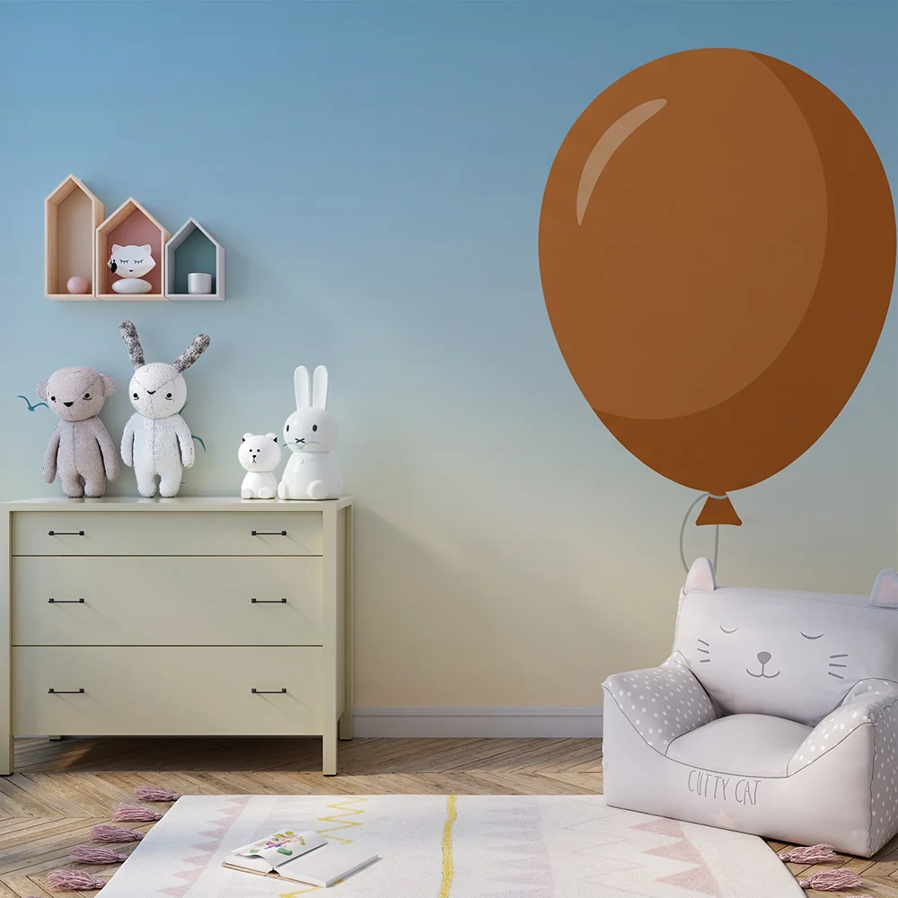 Tapety dla dzieci | Kolorowe balony unoszące się na spokojnym niebie