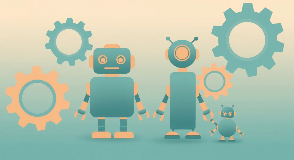 Tapety dla dzieci | Kolorowe roboty i zabawne tryby