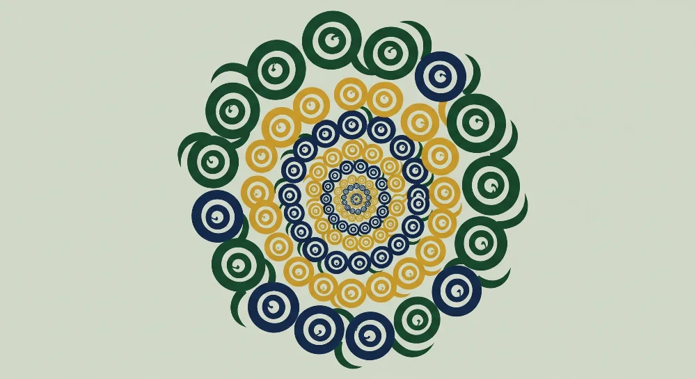 Tapety dla dzieci | Kolorowe spiralne motywy na delikatnym tle