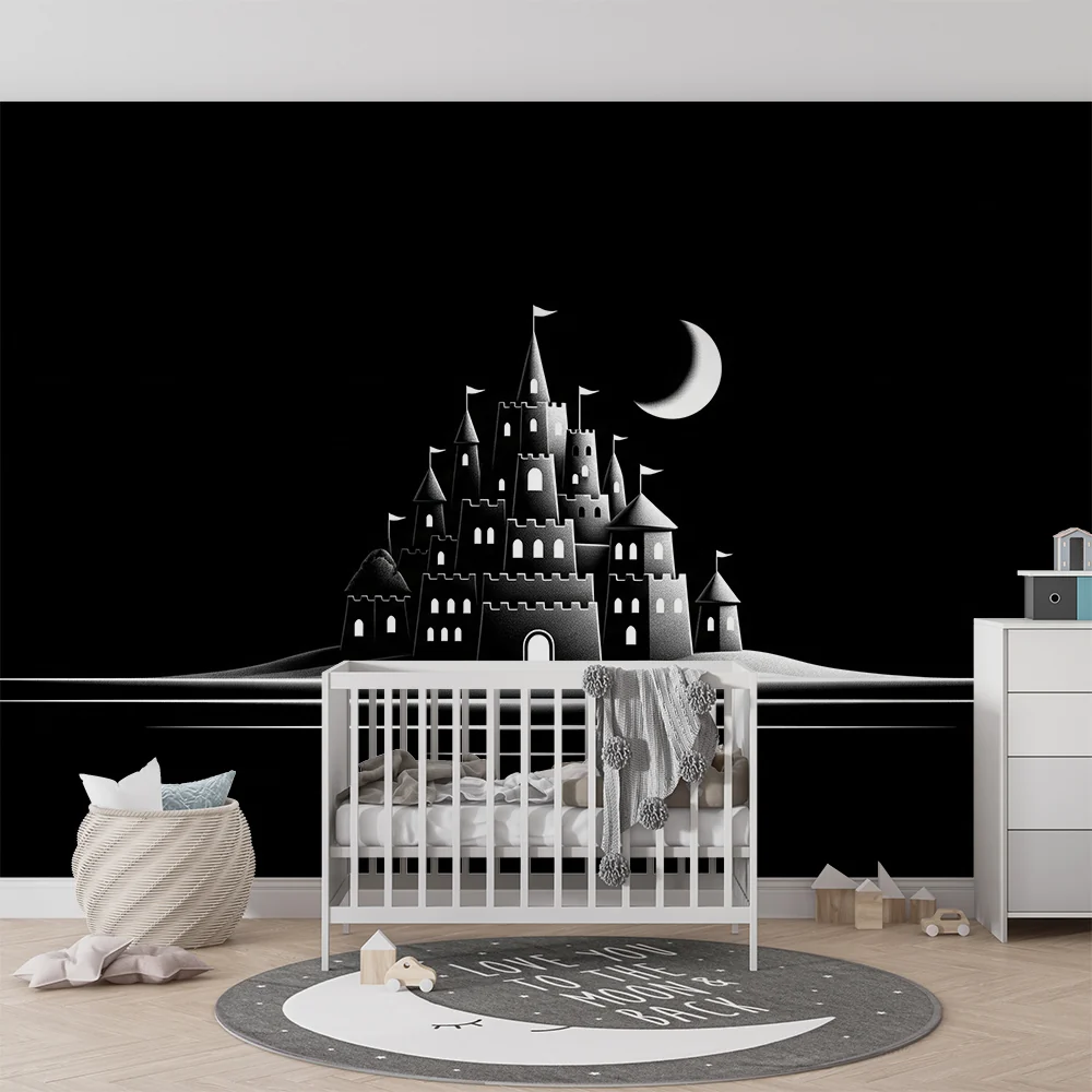 Tapety dla dzieci | Magiczny zamek pod księżycem
