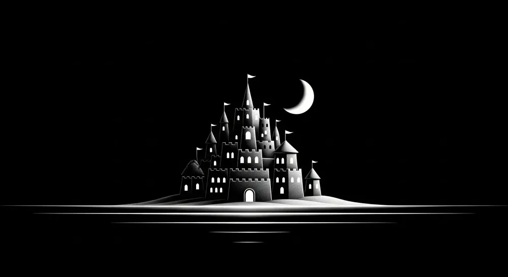 Tapety dla dzieci | Magiczny zamek pod księżycem