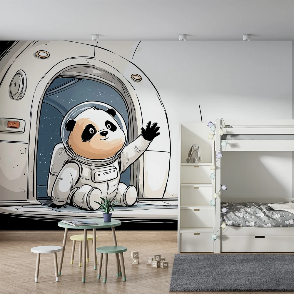 Tapety dla dzieci | Panda astronauta w kosmosie