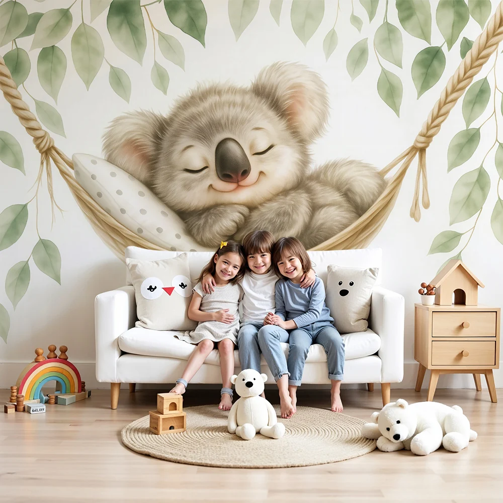 Tapety dla dzieci | Śpiący koala na hamaku