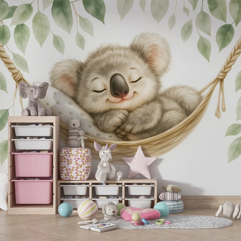 Tapety dla dzieci | Śpiący koala na hamaku