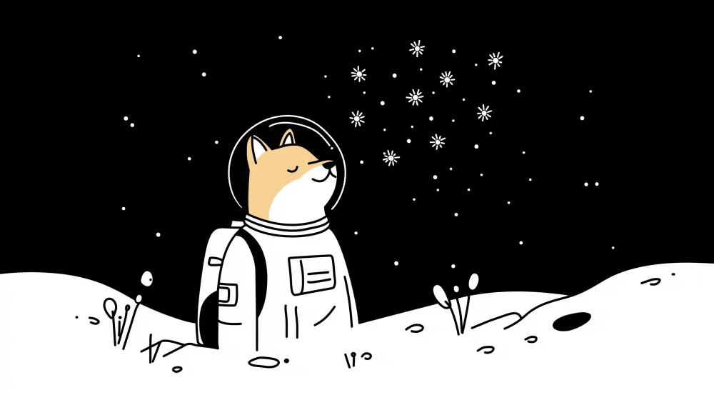 Tapety dla dzieci | Pies astronauta eksplorujący gwiaździstą przestrzeń