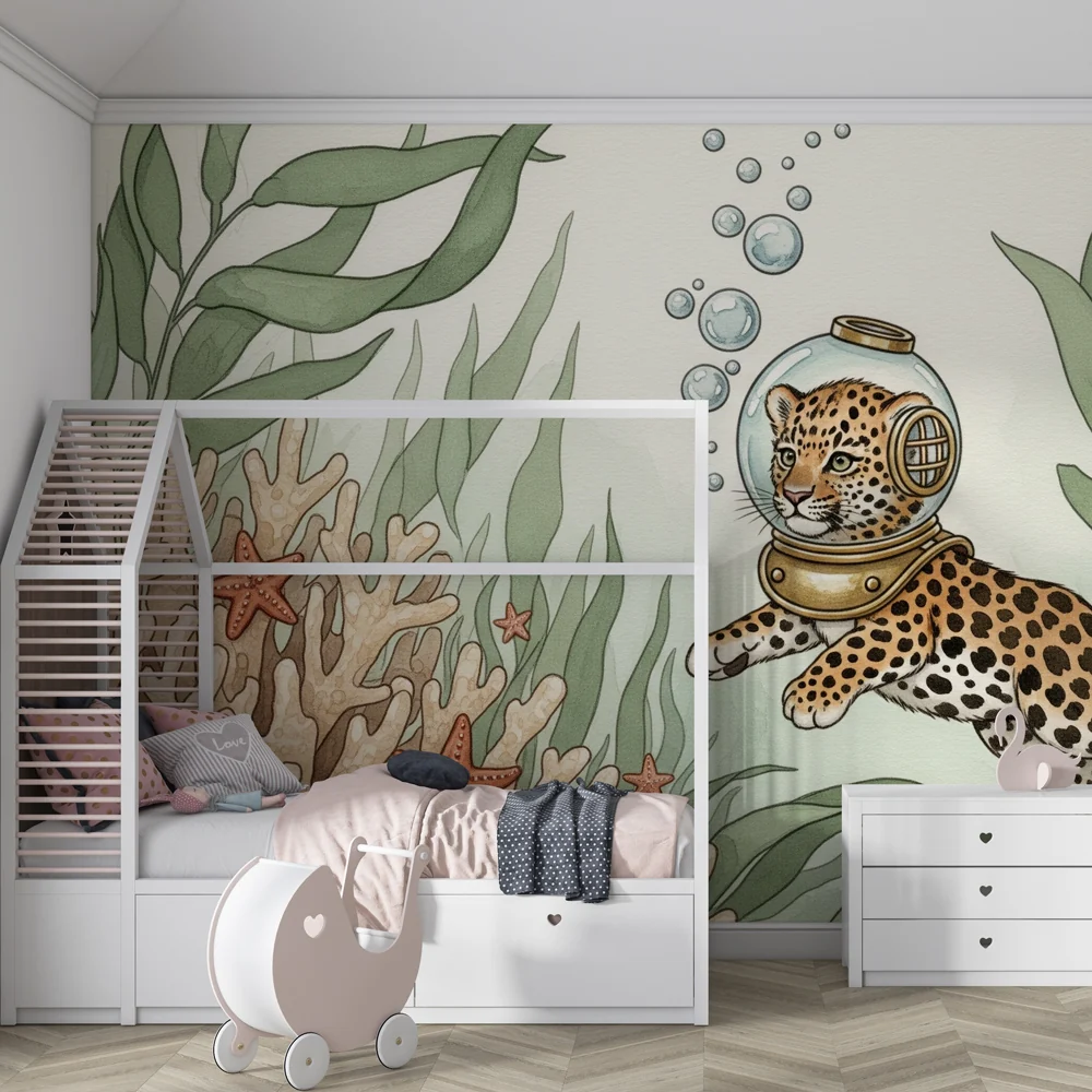 Tapety dla dzieci | Podwodny leopard-awanturysta