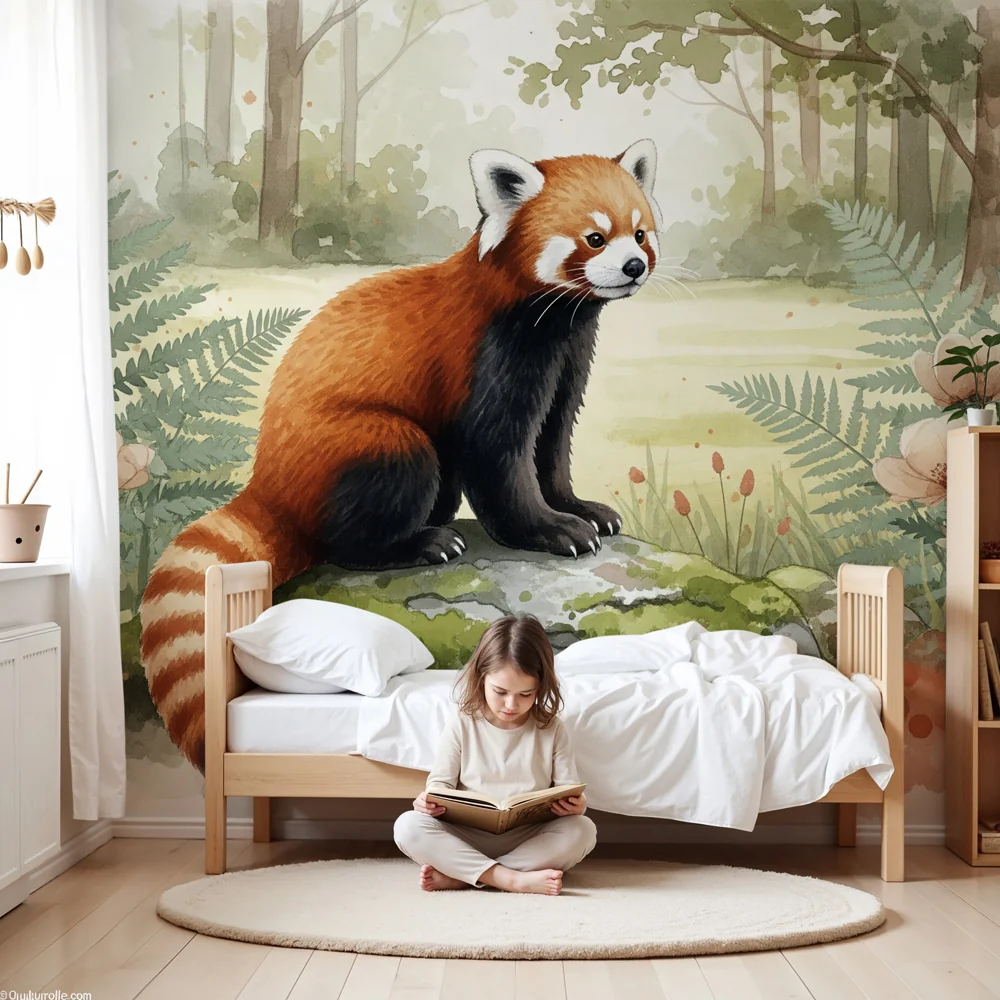 Tapety dla dzieci | Ruda panda w naturze