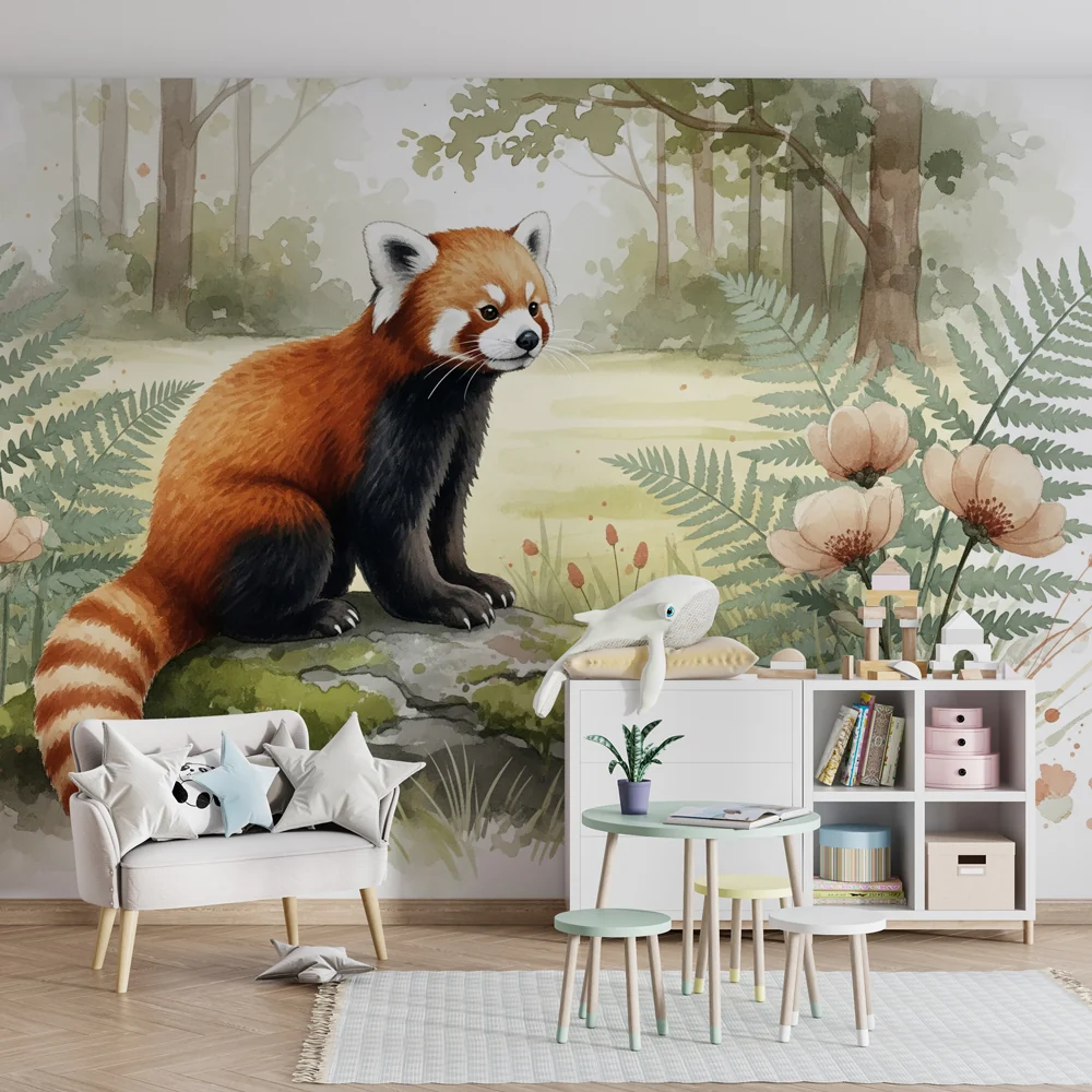 Tapety dla dzieci | Ruda panda w naturze