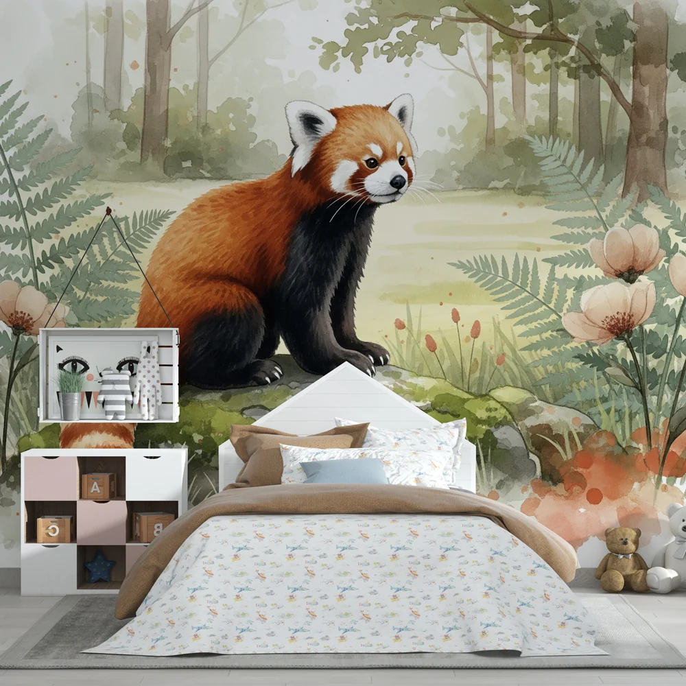 Tapety dla dzieci | Ruda panda w naturze