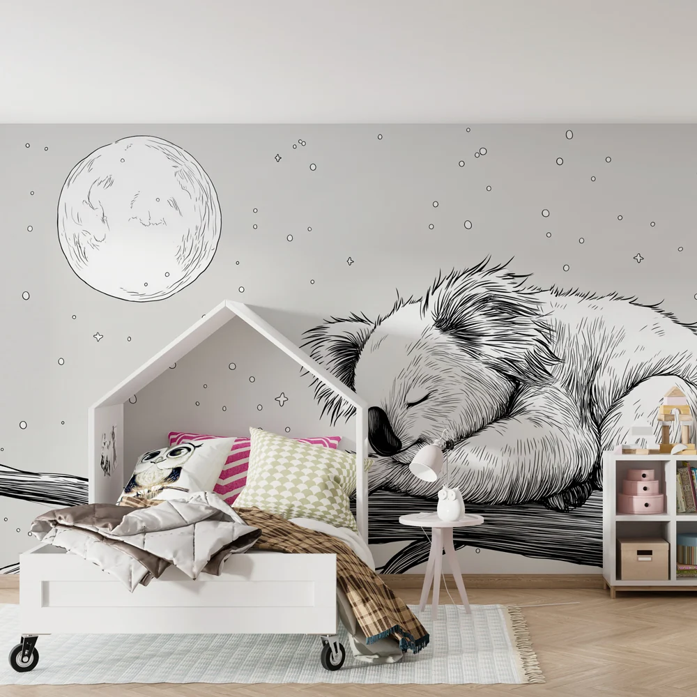 Tapety dla dzieci | Spokojny koala pod księżycem